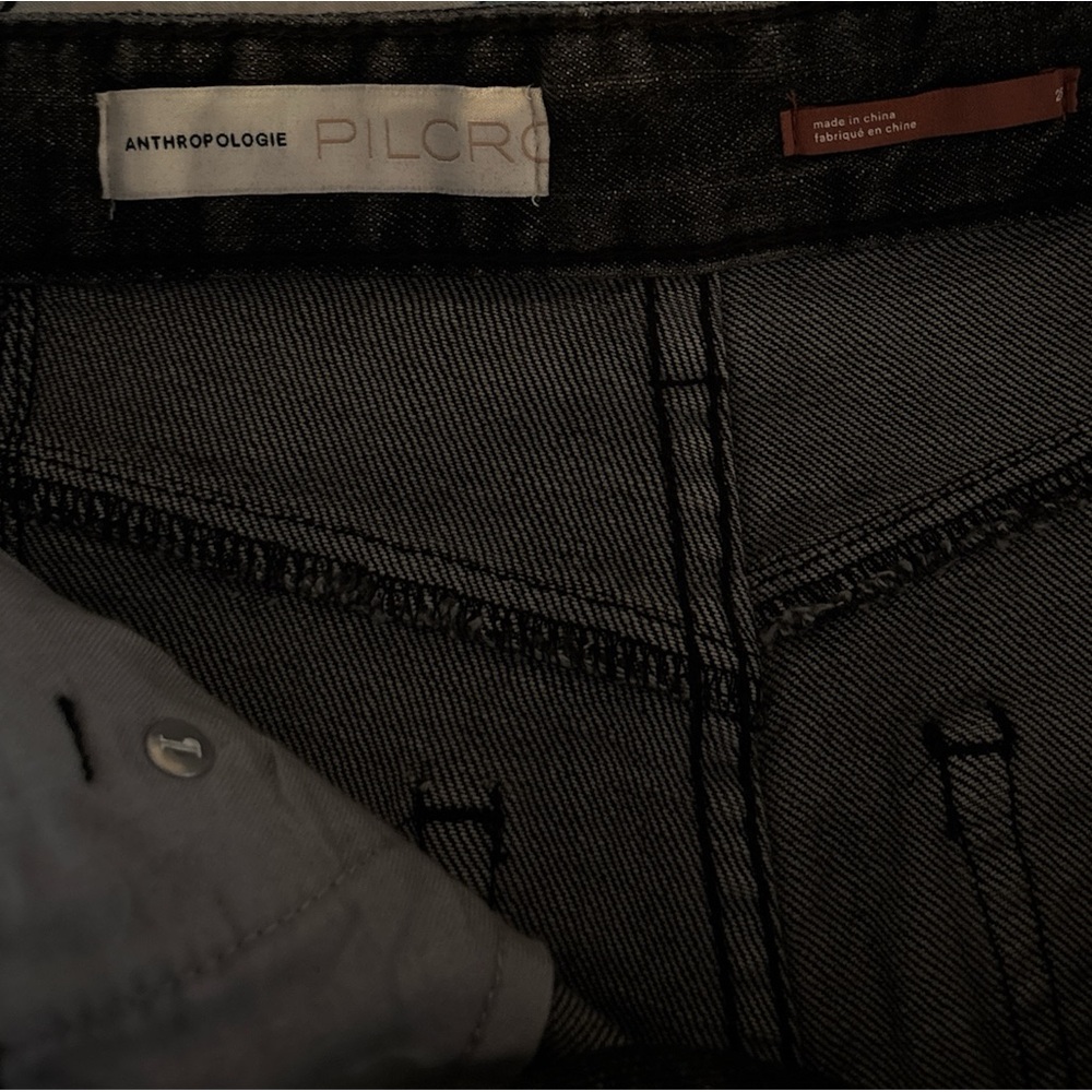 NWT Anthropologie Pilcro Rhinestone Embellished High Rise Black Jeans 25 - Picture 5 of 12